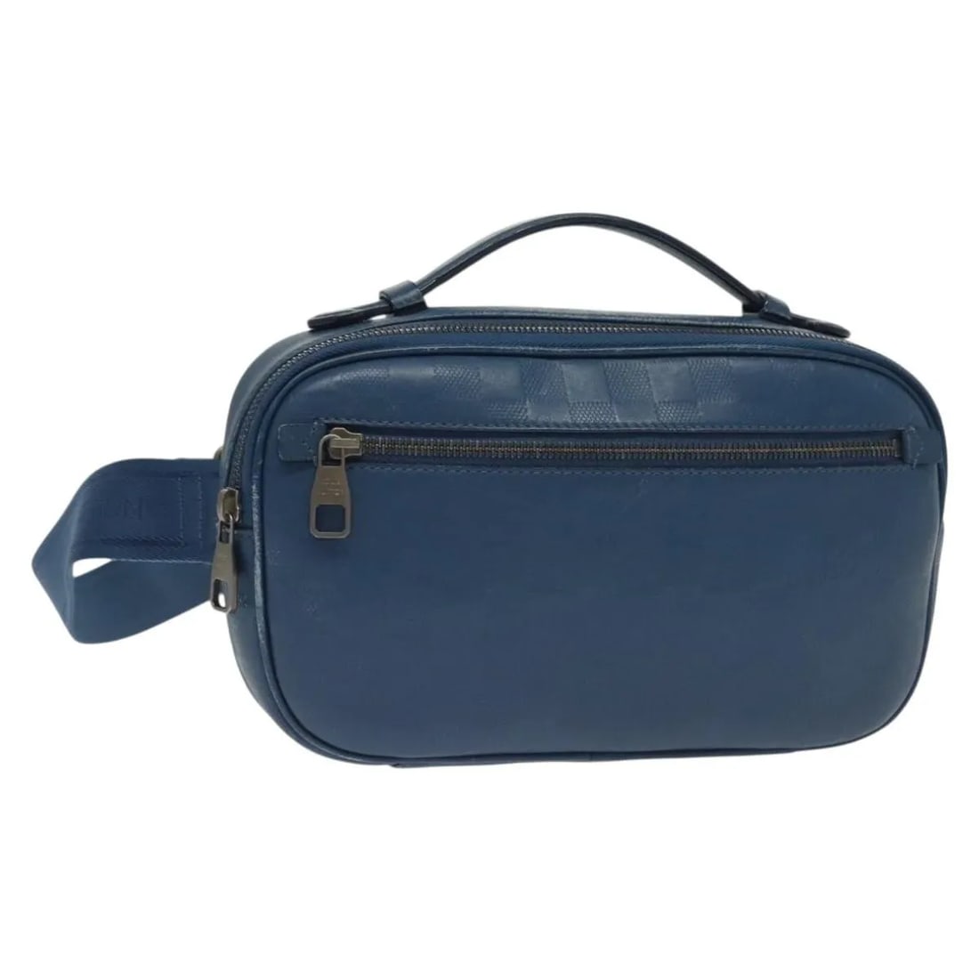Louis Vuitton Ambler Blue Damier Infini Leather Handbag 27cm: Louis Vuitton Ambler Blue Damier Infini Leather Handbag 27cm Louis Vuitton Ambler bag crafted from blue Damier Infini leather, designed for women. This pre-owned bag measures 27cm x 14.5cm x 6cm and w