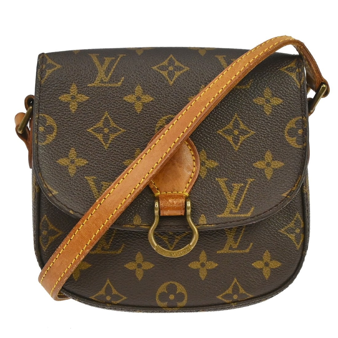 Louis Vuitton Saint Cloud PM Monogram Crossbody Shoulder Bag M51244: Louis Vuitton Saint Cloud PM Monogram Crossbody Shoulder Bag M51244 Vintage Louis Vuitton Saint Cloud PM shoulder bag in brown Monogram canvas with leather trim and a beige crossbody strap. This unise