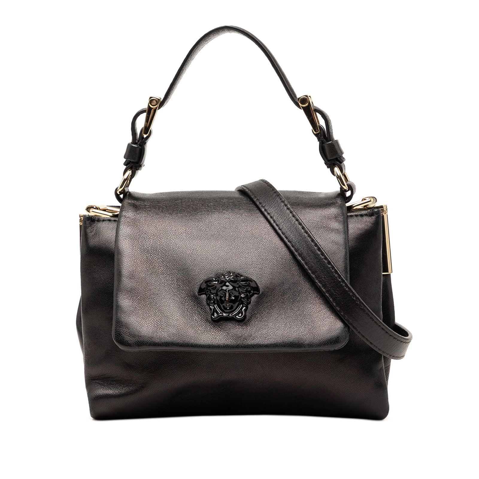 Versace La Medusa Leather Satchel with Detachable Strap (1 of 7)