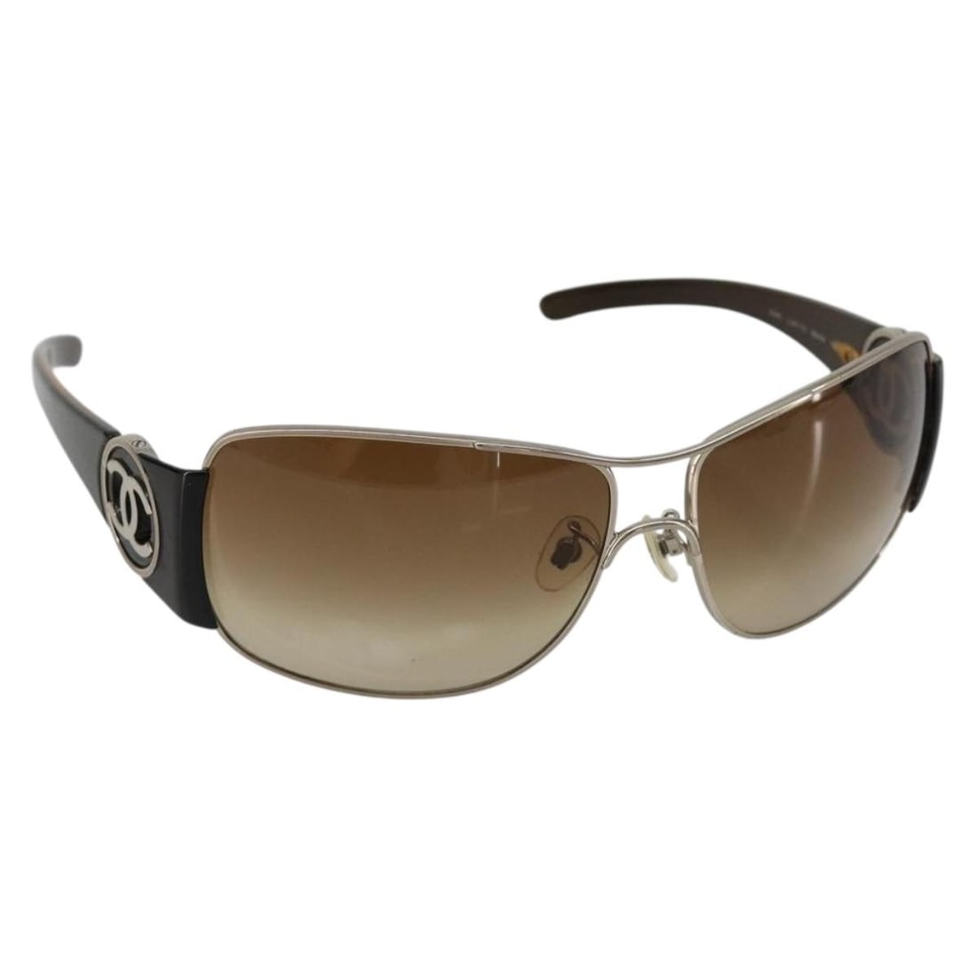 CHANEL 6514 Brown Plastic Sunglasses with Box Italy: CHANEL 6514 Brown Plastic Sunglasses with Box Italy Brown Chanel sunglasses made in Italy with a plastic frame and CC detailing. Includes the item box. Condition is heavily used, with rubbing on the s