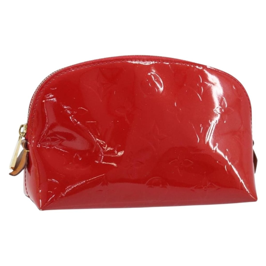 Louis Vuitton Monogram Vernis Red Patent Leather Pochette M90172: Louis Vuitton Monogram Vernis Red Patent Leather Pochette M90172 This Louis Vuitton Monogram Vernis Pochette Pouch in red and Slys features a patent leather exterior and is designed for women. The pou