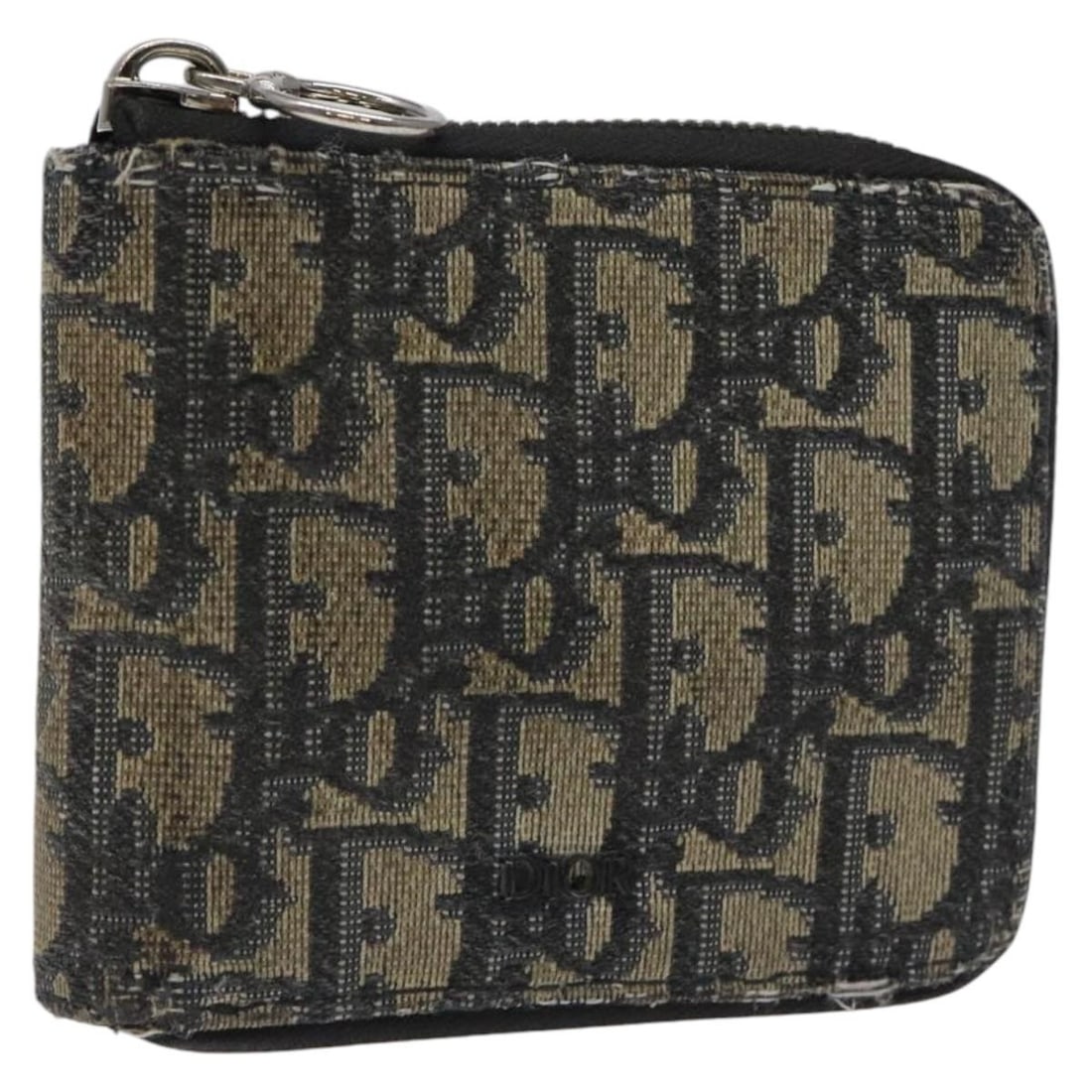 Navy Canvas Christian Dior Trotter Pattern Women's Wallet (1 of 18)
