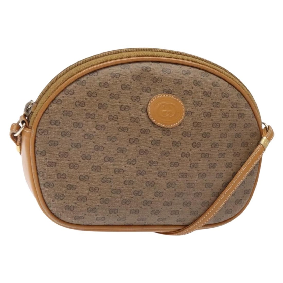 GUCCI Micro GG Supreme Shoulder Bag Beige Gold PVC Auth 007 084 0094: GUCCI Micro GG Supreme Shoulder Bag Beige Gold PVC Auth 007 084 0094 This authentic GUCCI Micro GG Supreme Shoulder Bag combines style and functionality, crafted from durable PVC leather in a chic bei