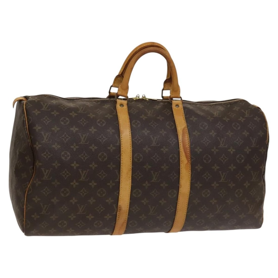 Louis Vuitton M41424 Keepall 55 Monogram Canvas Boston Bag: Louis Vuitton M41424 Keepall 55 Monogram Canvas Boston Bag Louis Vuitton Keepall 55 Boston bag in Monogram canvas, made in France. This M41424 travel bag is offered as the bag only; item box and dust 