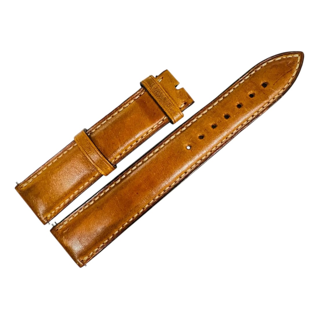 Franck Muller Casablanca Brown Leather Two Piece Watch Strap: Franck Muller Casablanca Brown Leather Two Piece Watch Strap This is a pre-owned Franck Muller brown leather watch band, designed for men's wristwatches. The two-piece strap features a classic style a