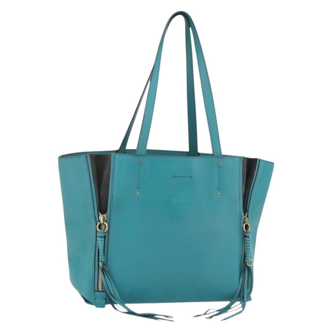Chloe leather tote in turquoise blue gold women Italy: Chloe leather tote in turquoise blue gold women Italy This Chloe tote bag is crafted from turquoise blue and gold leather, offering a spacious and stylish option for everyday use. Made in Italy, it fe