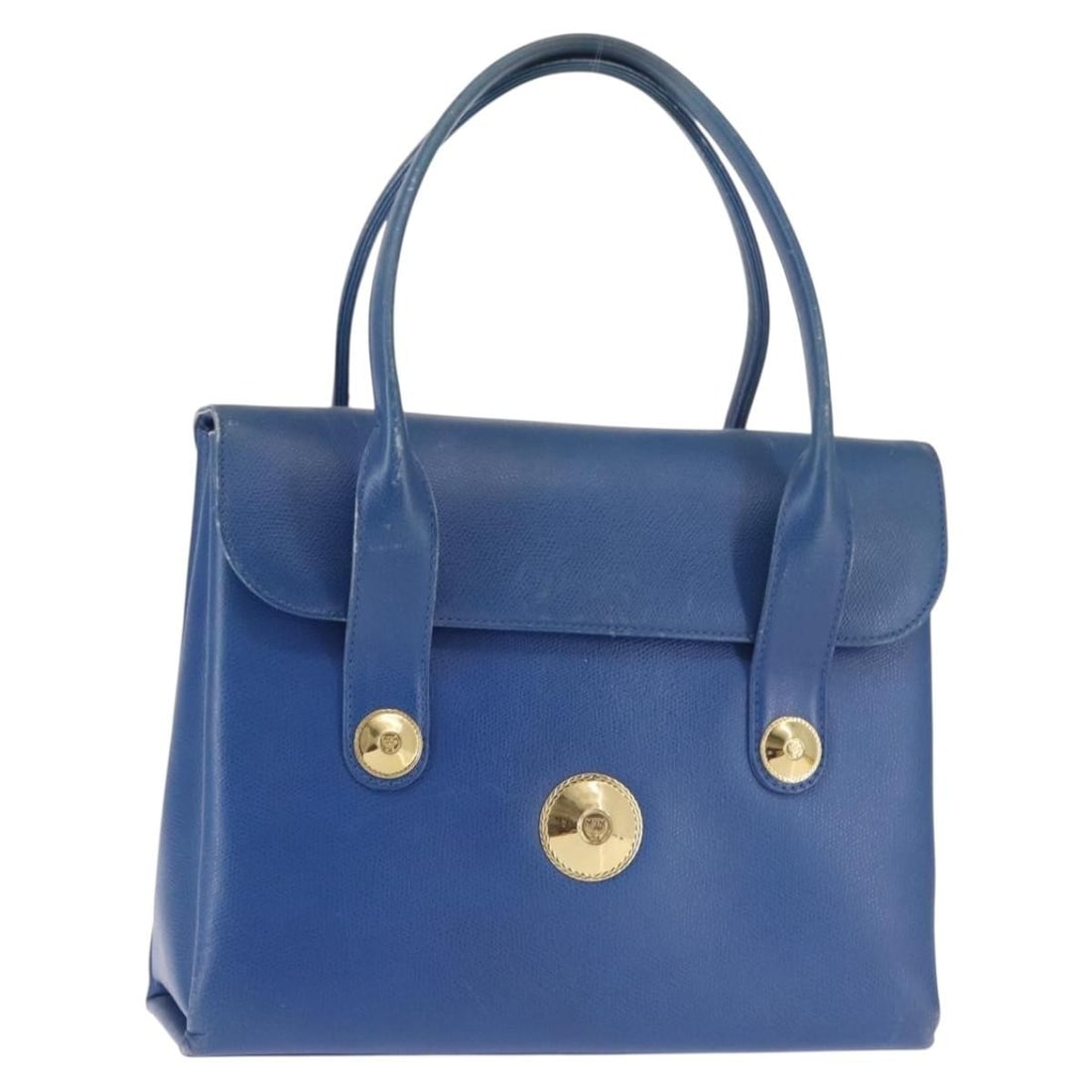 MCM Leather Hand Bag Blue Gold Made in Germany BA6222 (1 of 18)