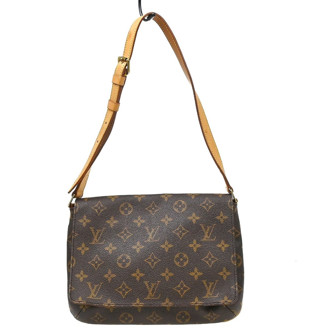 Louis Vuitton Musette Tango Monogram Canvas Shoulder Bag M51257: Louis Vuitton Musette Tango Monogram Canvas Shoulder Bag M51257 Vintage Louis Vuitton Musette Tango short shoulder bag in Monogram canvas with brown leather trim and a beige Alcantara lining. This med