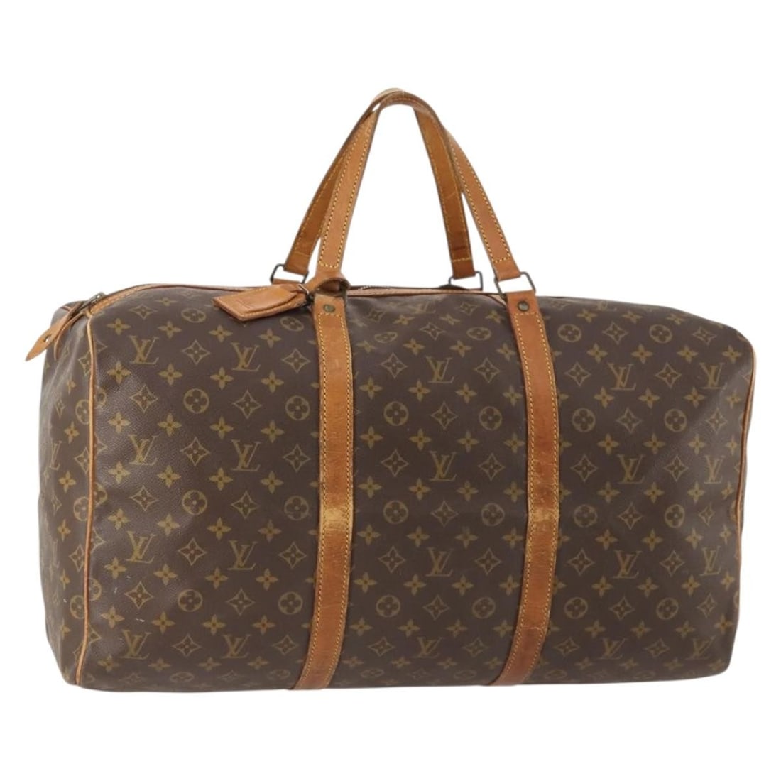 Louis Vuitton M41622 Sac Souple 55 Monogram Canvas Boston Bag: Louis Vuitton M41622 Sac Souple 55 Monogram Canvas Boston Bag Louis Vuitton Sac Souple 55 Boston bag in Monogram canvas. This vintage travel-style bag includes a name tag and was made in France. It is