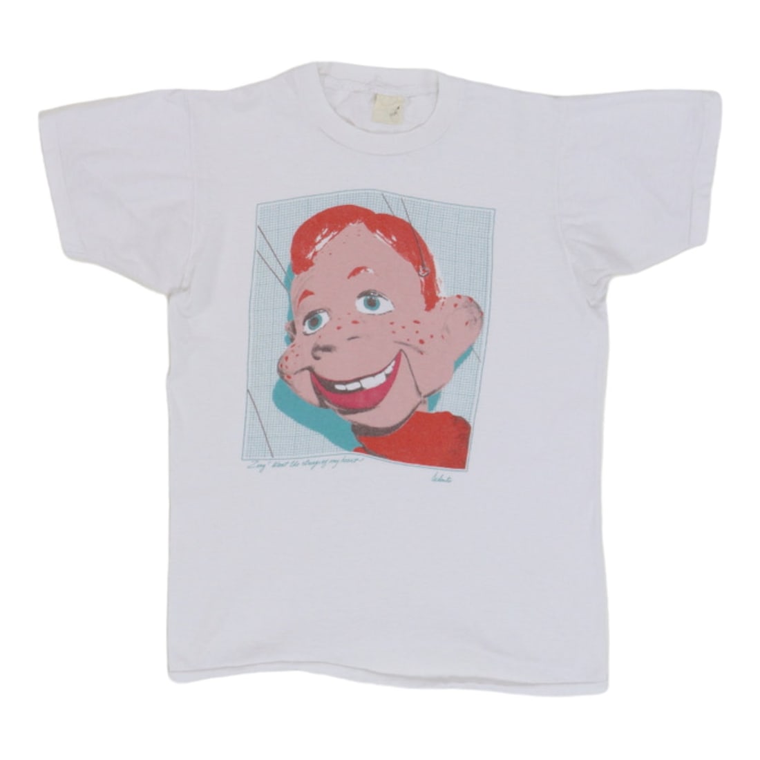 Vintage 1980s Howdy Doody White Cotton Shirt by Stanley DeSantis (1 of 4)