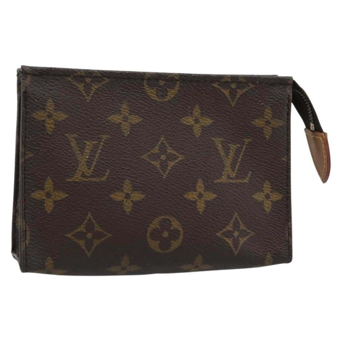 Louis Vuitton M47546 Monogram Canvas Pouch Poche Toilette 15: Louis Vuitton M47546 Monogram Canvas Pouch Poche Toilette 15 Louis Vuitton Monogram Poche Toilette 15 pouch in Monogram canvas, made in France. This women's pouch shows heavy use, with wear to the ext