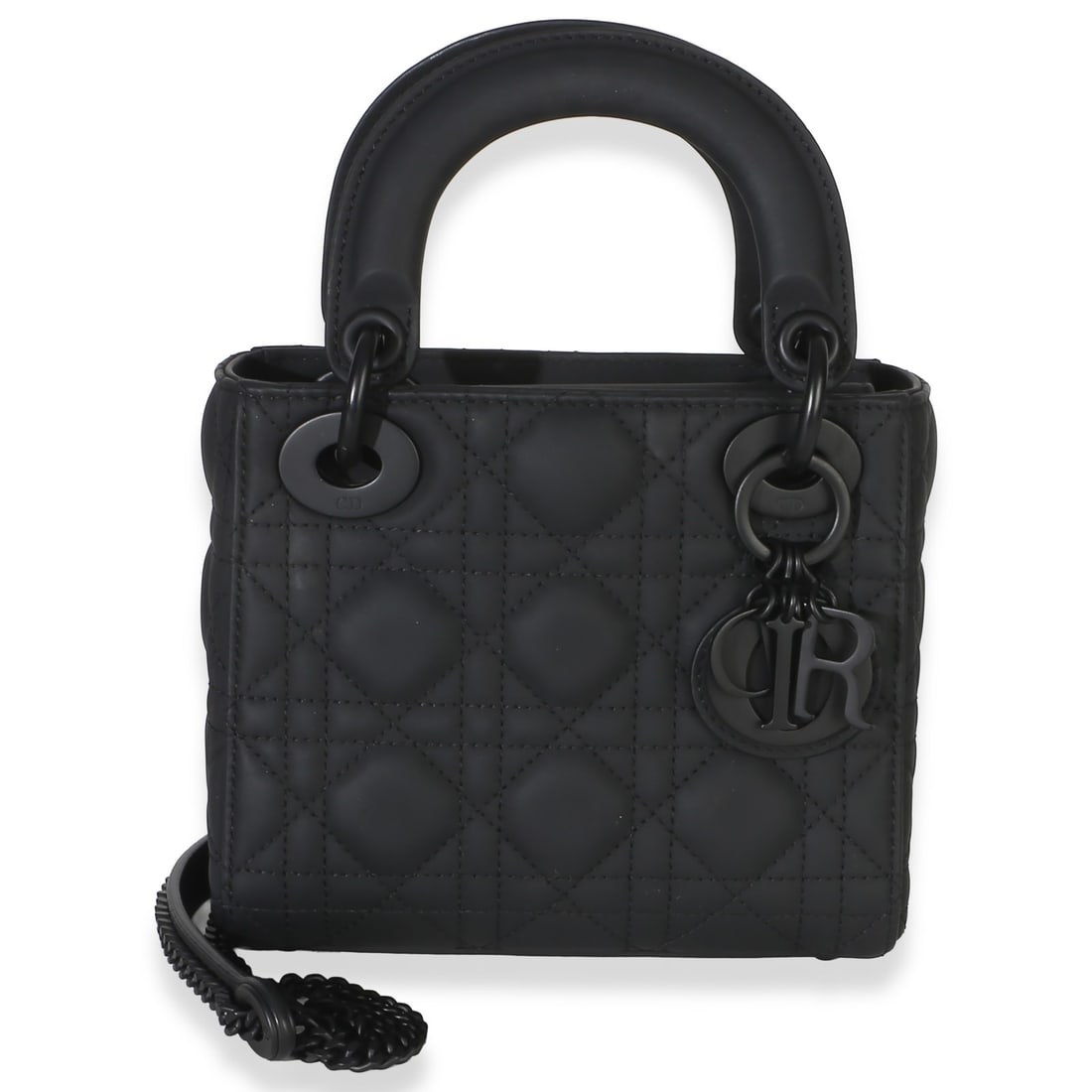 Christian Dior Mini Lady Dior Black Leather Crossbody Bag: Christian Dior Mini Lady Dior Black Leather Crossbody Bag Christian Dior Mini Lady Dior crossbody bag in black ultra matte supple cannage calfskin. This pre-owned bag features a flap top closure, blac