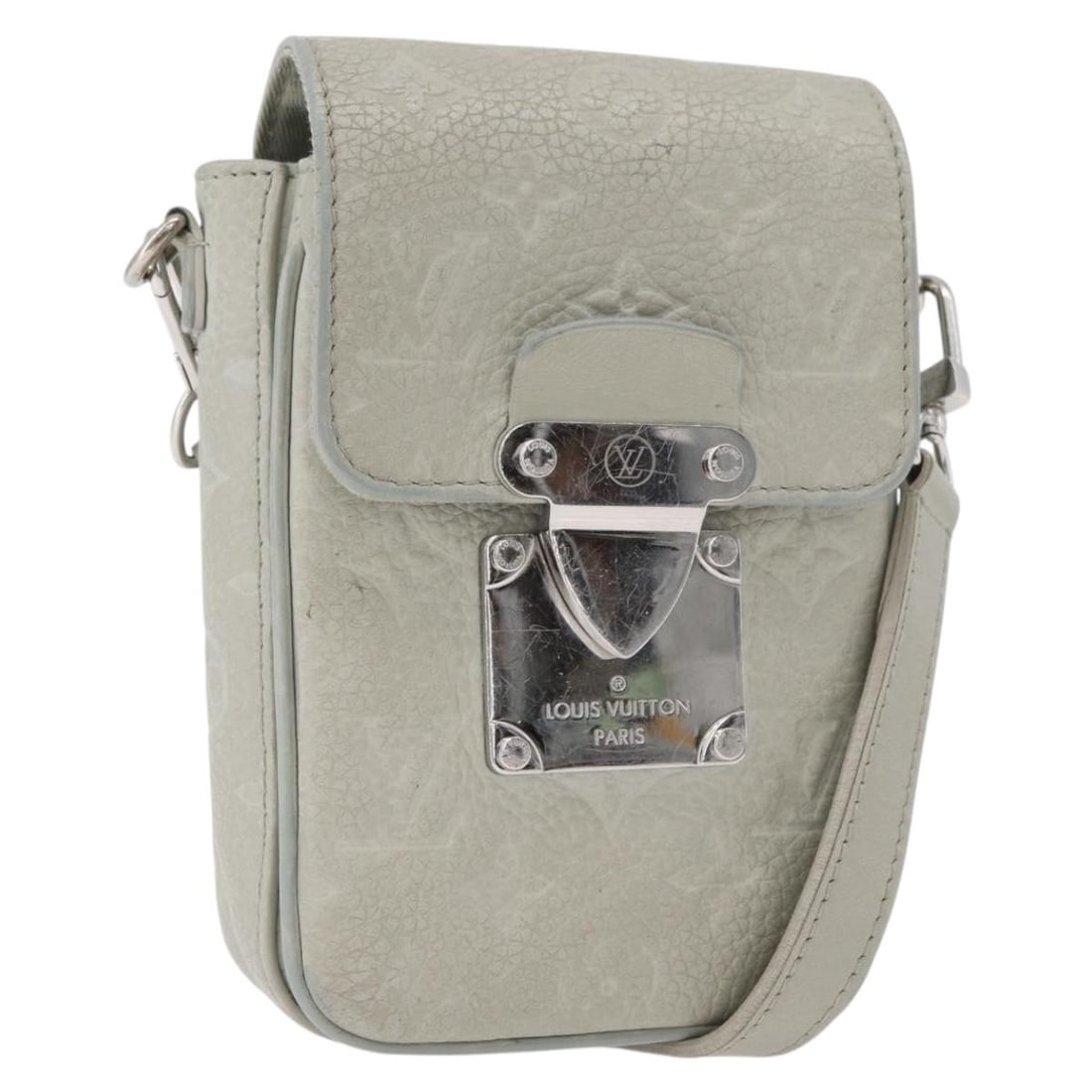Louis Vuitton M82568 gray wearable wallet shoulder bag: Louis Vuitton M82568 gray wearable wallet shoulder bag Louis Vuitton Taurillon Vertical Wearable Wallet bag in gray Monogram canvas. This shoulder bag is made in France and shows heavy signs of use, i