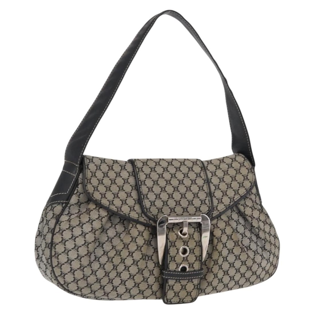 Celine Macadam Canvas Beige and Silver Women's Handbag Italy: Celine Macadam Canvas Beige and Silver Women's Handbag Italy This CELINE Macadam Canvas hand bag features a beige and silver color scheme and is crafted from signature Macadam canvas. Designed for wom
