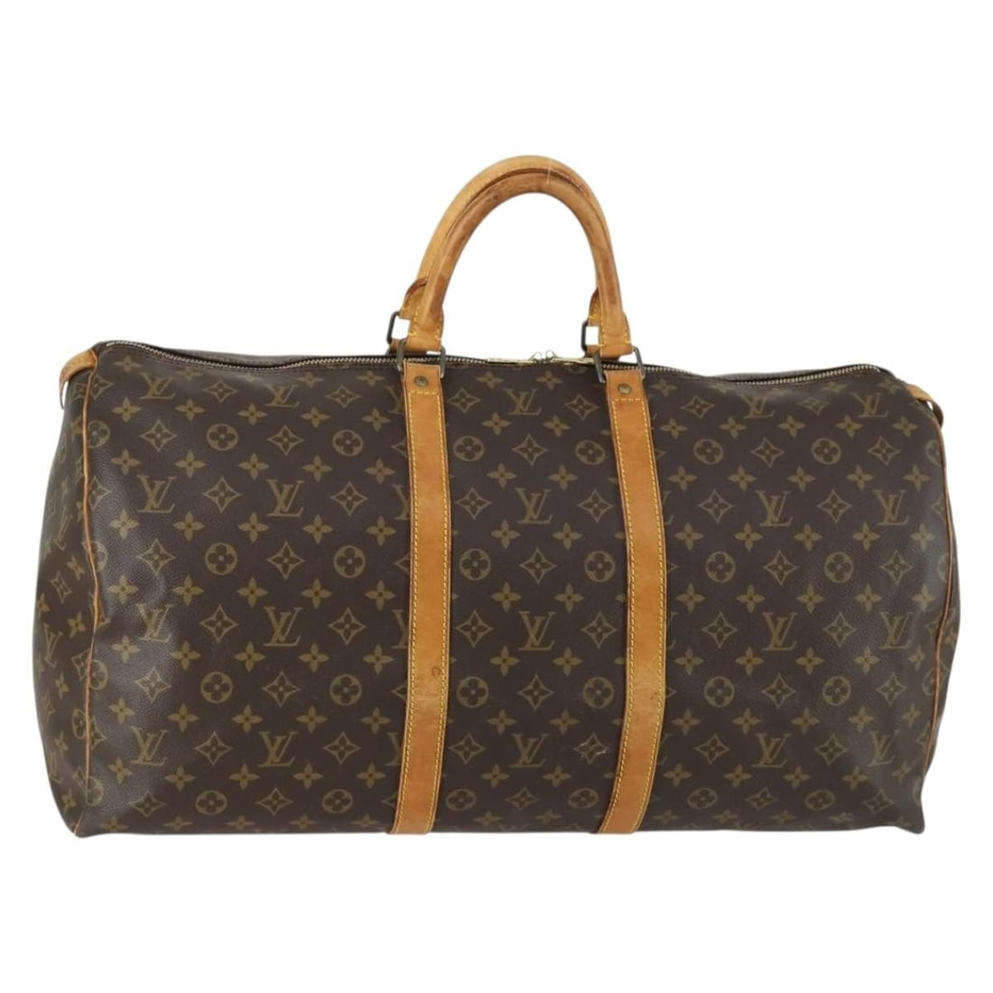 Louis Vuitton M41424 Keepall 55 Monogram Canvas Boston Bag: Louis Vuitton M41424 Keepall 55 Monogram Canvas Boston Bag Louis Vuitton Keepall 55 Boston bag in Monogram canvas, model M41424. Made in France, this women's travel bag is offered without the original
