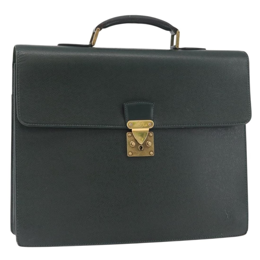 Louis Vuitton M30034 Serviette Moskova Taiga Leather Briefcase Epicea: Louis Vuitton M30034 Serviette Moskova Taiga Leather Briefcase Epicea Louis Vuitton Serviette Moskova business bag in Epicea Taiga leather. This structured briefcase-style bag was made in France and s