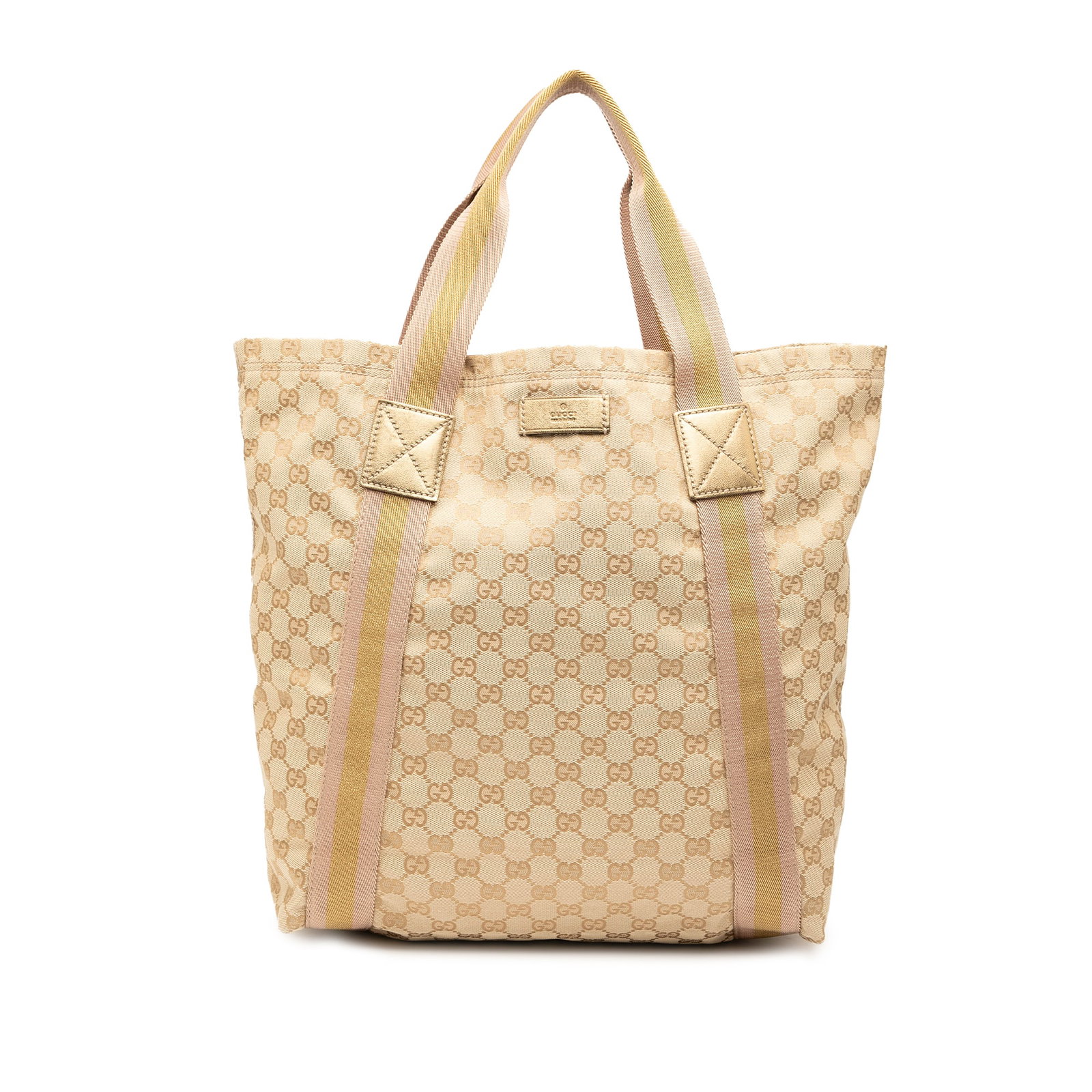 Gucci GG Canvas Tote Bag Brown Fabric Italy (1 of 7)