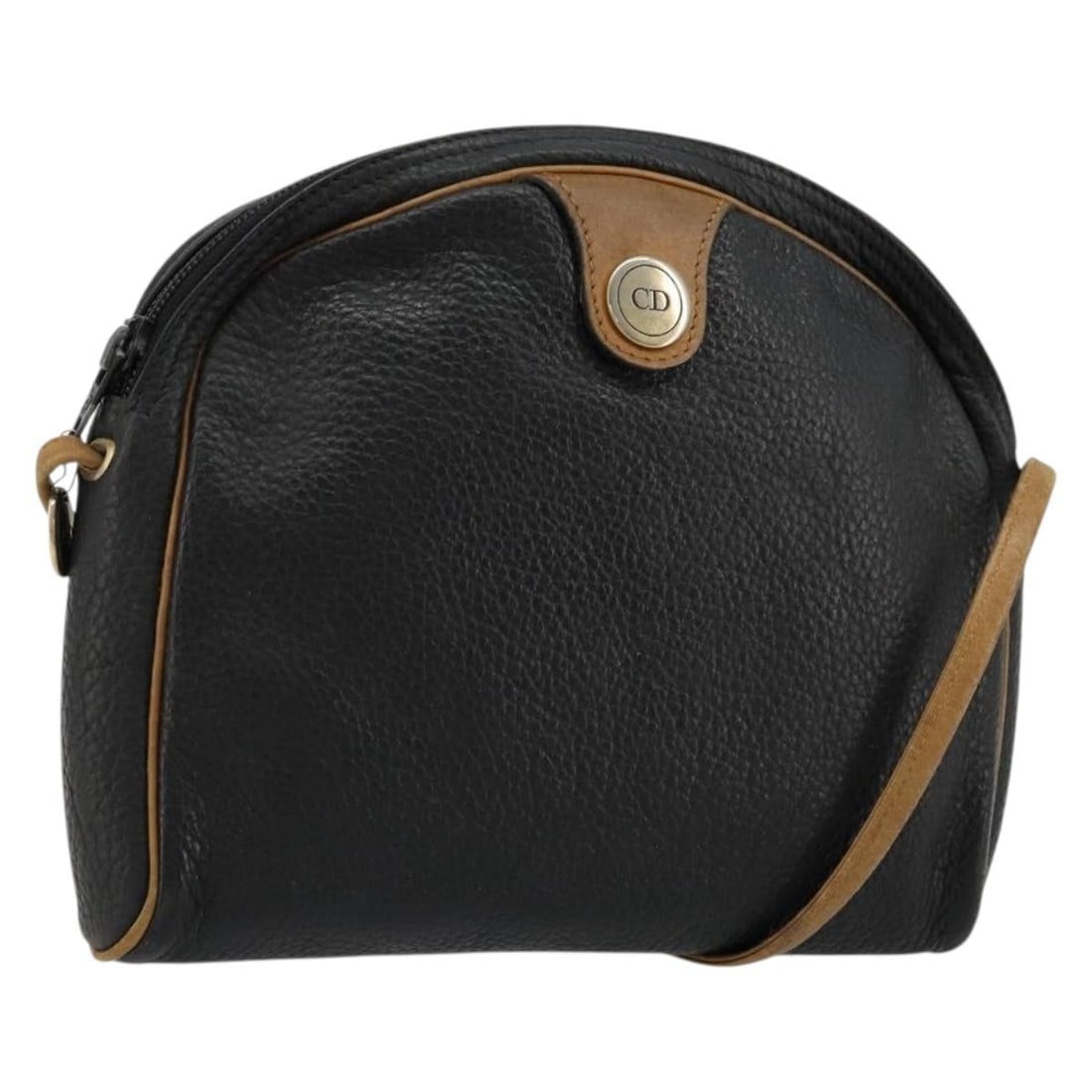 Black Leather Christian Dior Shoulder Bag Gold Trim France: Black Leather Christian Dior Shoulder Bag Gold Trim France This Christian Dior shoulder bag features a black and gold leather exterior with gold-tone hardware. Designed for women, it is crafted in Fra