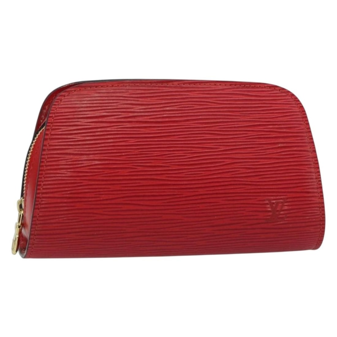 LOUIS VUITTON Epi Dauphine PM Pouch Castilian Red M48447 Auth: LOUIS VUITTON Epi Dauphine PM Pouch Castilian Red M48447 Auth This elegant Louis Vuitton Epi Dauphine PM Pouch in Castilian Red combines luxury and practicality. Crafted from durable Epi leather, this