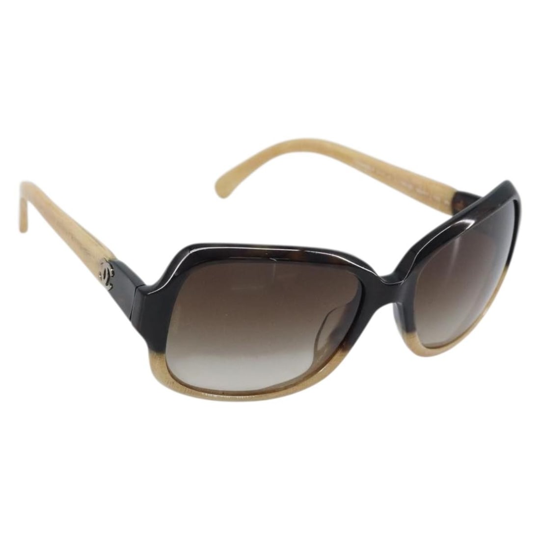 Chanel 5177-A Beige Plastic Sunglasses with Case for Women: Chanel 5177-A Beige Plastic Sunglasses with Case for Women These CHANEL COCO Mark sunglasses feature a beige plastic frame and belong to the 5177-A product line. Designed for women, they are made in I