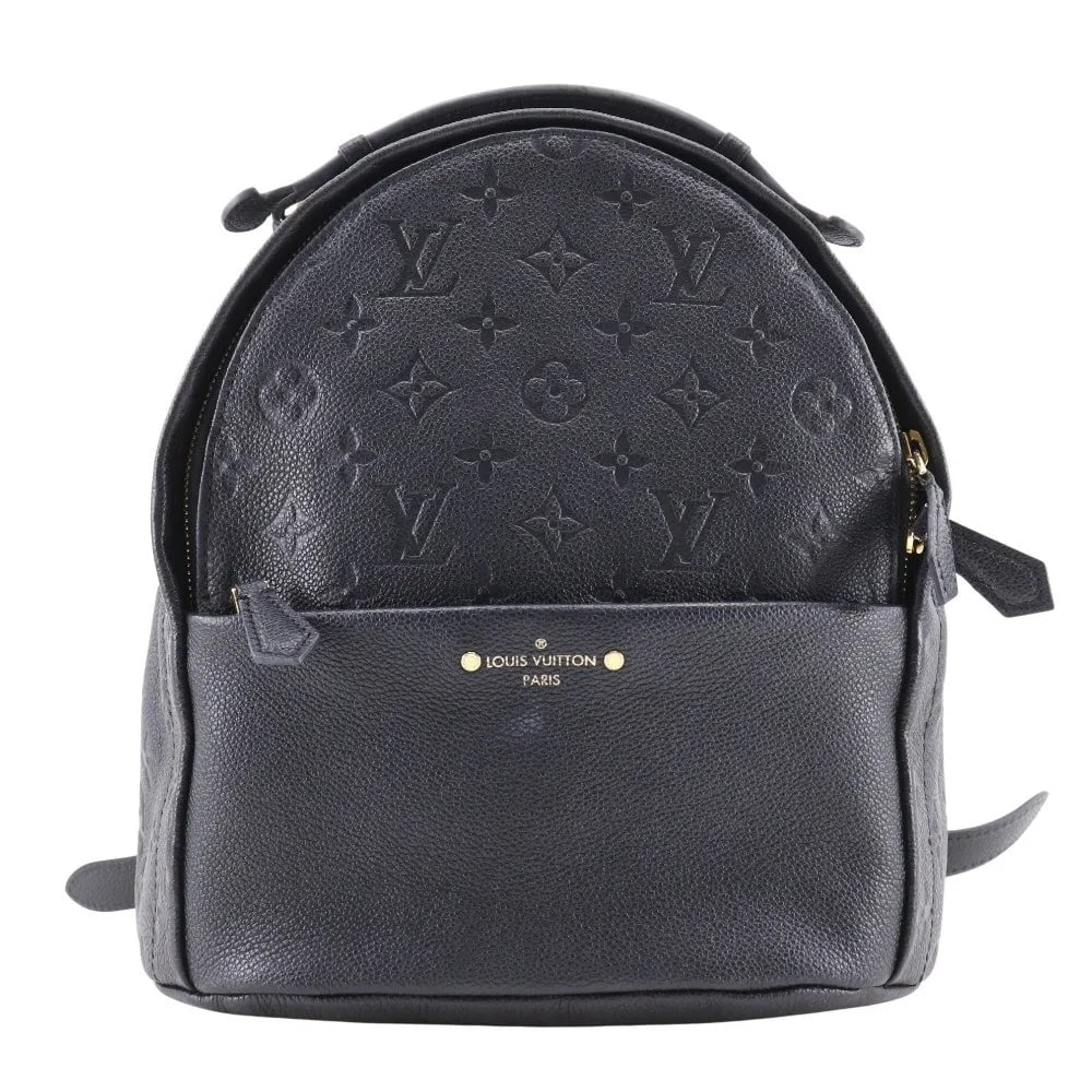 Black Leather Sorbonne Backpack by Louis Vuitton 24cm x 26cm x 14cm: Black Leather Sorbonne Backpack by Louis Vuitton 24cm x 26cm x 14cm The Louis Vuitton Sorbonne Backpack in black Monogram Empreinte leather is designed for women, featuring a compact size ideal for da