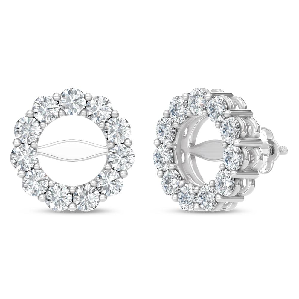 14K White Gold Lab Grown Diamond 1 5/8 Ct.Tw. Jacket Earrings (1 of 4)