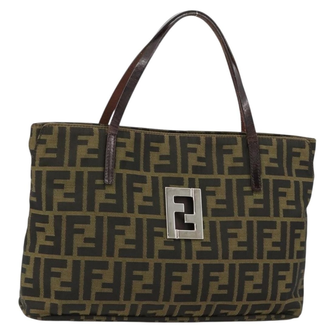 Fendi Zucca Canvas Womens Handbag in Black Brown: Fendi Zucca Canvas Womens Handbag in Black Brown Authentic Fendi handbag in black and brown Zucca canvas, made in Italy. This women's bag includes the item shown in the photo only; item box and dust b