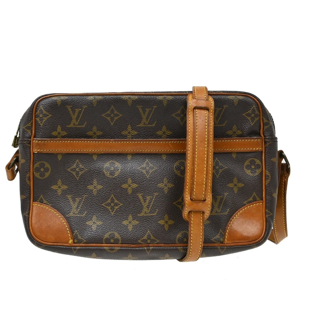 Louis Vuitton Trocadero 27 Monogram Canvas Crossbody Bag M51274: Louis Vuitton Trocadero 27 Monogram Canvas Crossbody Bag M51274 Vintage Louis Vuitton Trocadero 27 crossbody shoulder bag in brown Monogram canvas with leather strap and zip closure. This unisex bag f