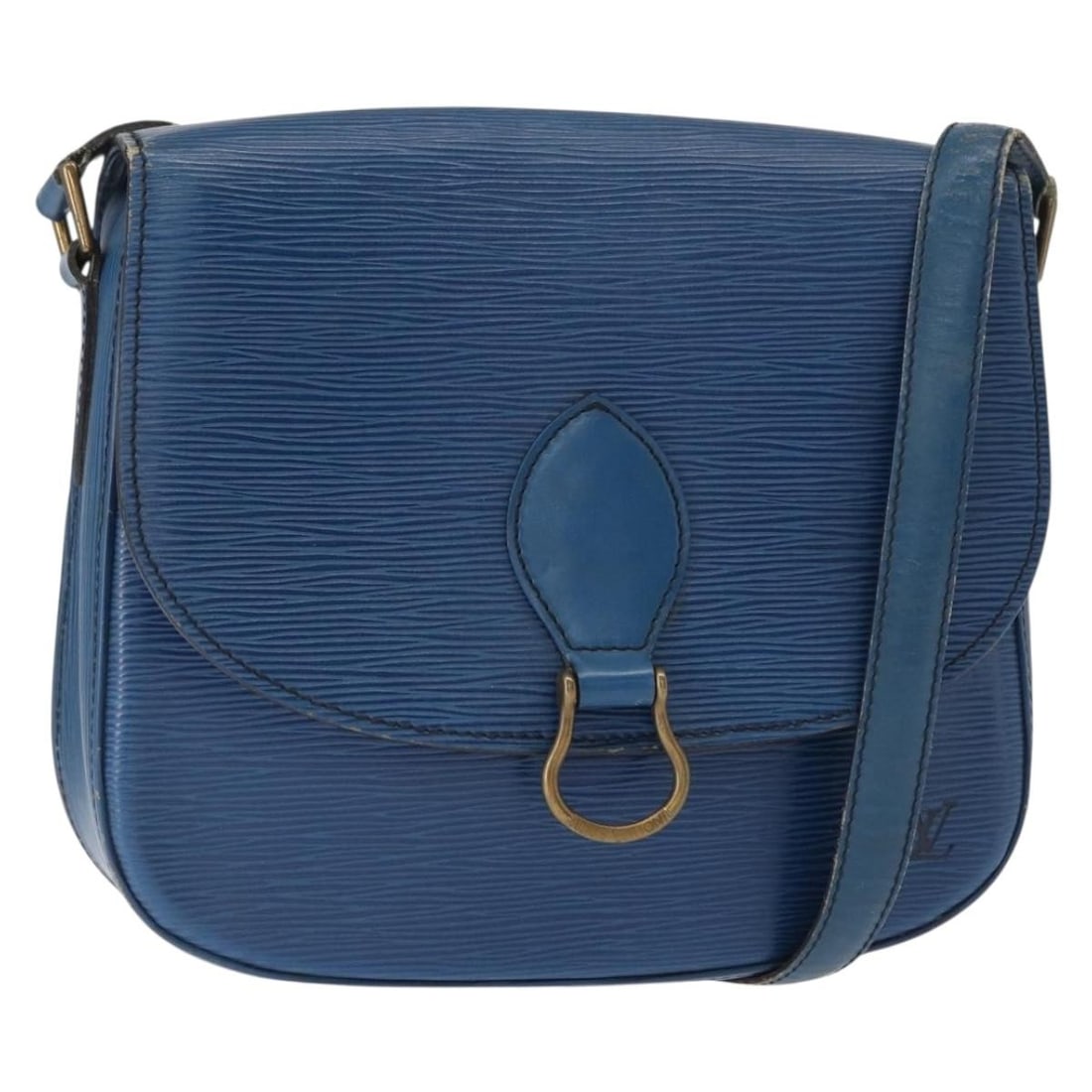 LOUIS VUITTON Epi Saint Cloud GM Shoulder Bag Toledo Blue M52195 Auth (1 of 18)