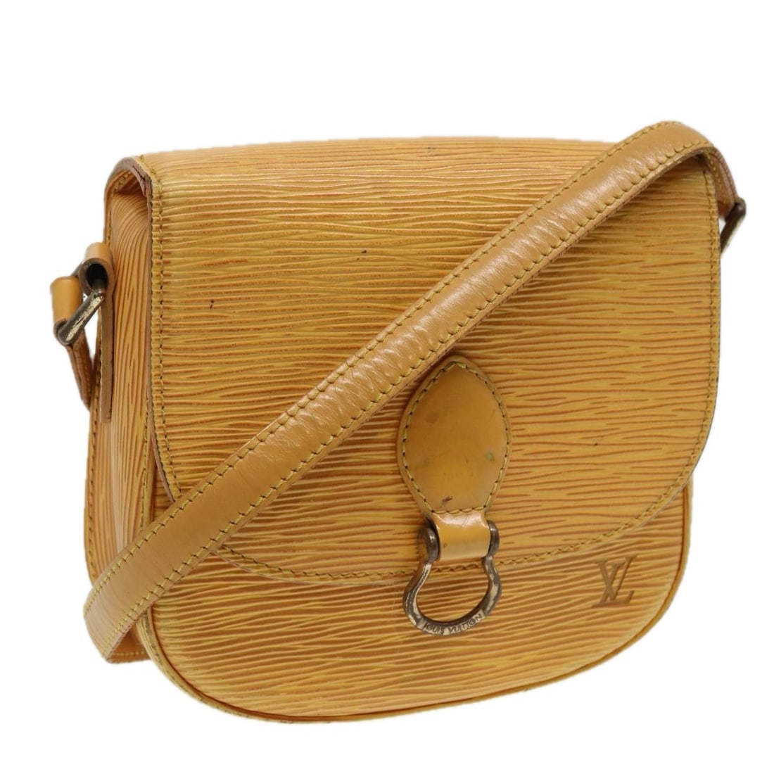 Louis Vuitton Saint Cloud PM Epi Leather Yellow Shoulder Bag M52219: Louis Vuitton Saint Cloud PM Epi Leather Yellow Shoulder Bag M52219 This Louis Vuitton Epi Saint Cloud PM shoulder bag features a vibrant yellow Epi leather exterior with a compact and structured silh