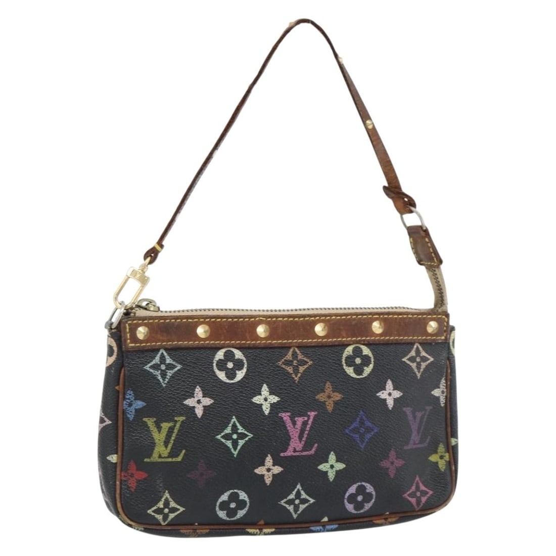 Louis Vuitton M92648 Accessory Pouch in Black Multicolor Canvas (1 of 18)