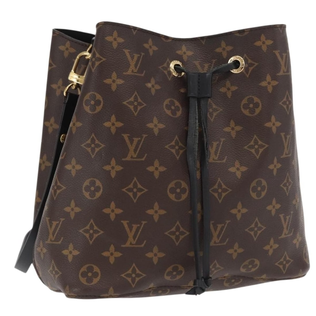 Louis Vuitton NeoNoe Monogram Canvas Shoulder Bag M44020 Black: Louis Vuitton NeoNoe Monogram Canvas Shoulder Bag M44020 Black Louis Vuitton NeoNoe shoulder bag in Monogram canvas with black accents. This women's bag includes a shoulder strap and is made in France