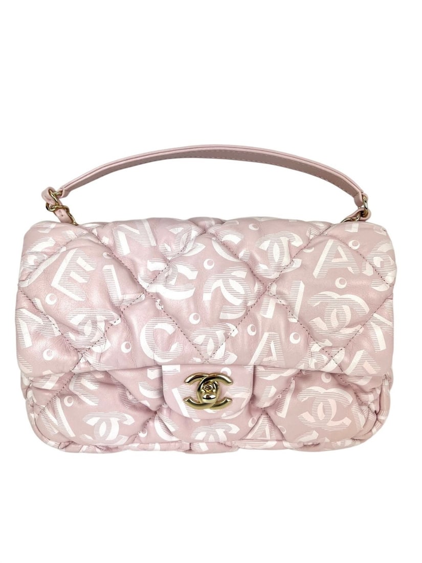 CHANEL Pink Quilted Medium CC Flap Shoulder Bag (1 of 18)