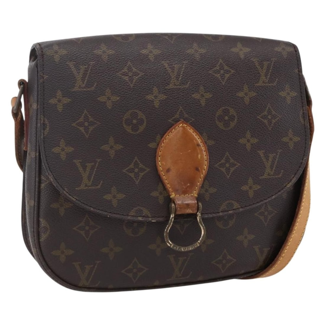 LOUIS VUITTON Monogram Saint Cloud GM Shoulder Bag M51242 Auth France: LOUIS VUITTON Monogram Saint Cloud GM Shoulder Bag M51242 Auth France Introducing the LOUIS VUITTON Monogram Saint Cloud GM Shoulder Bag (M51242), a chic and sophisticated accessory crafted in France.