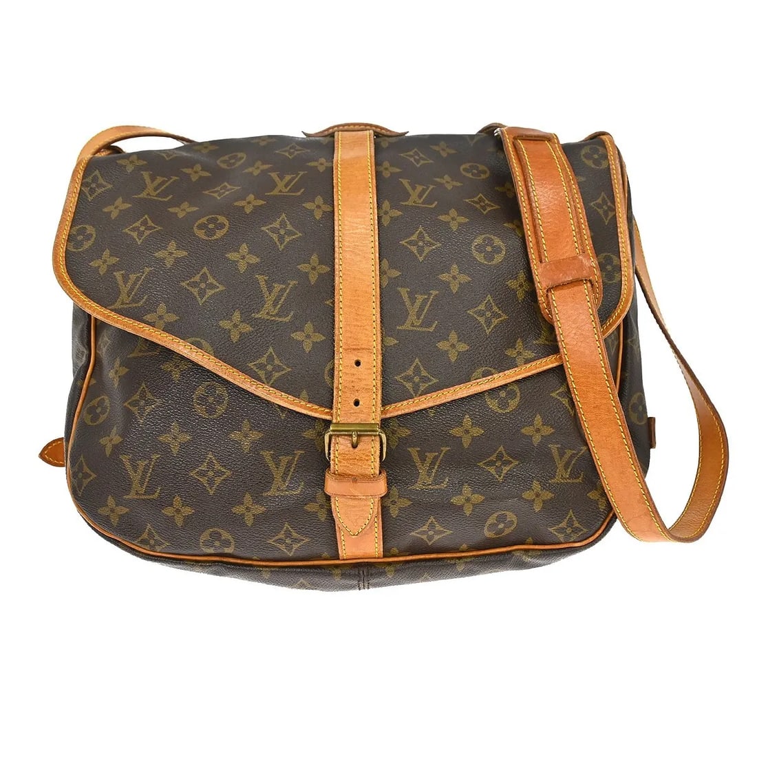 Louis Vuitton Saumur Brown Monogram Canvas Shoulder Bag (1 of 16)
