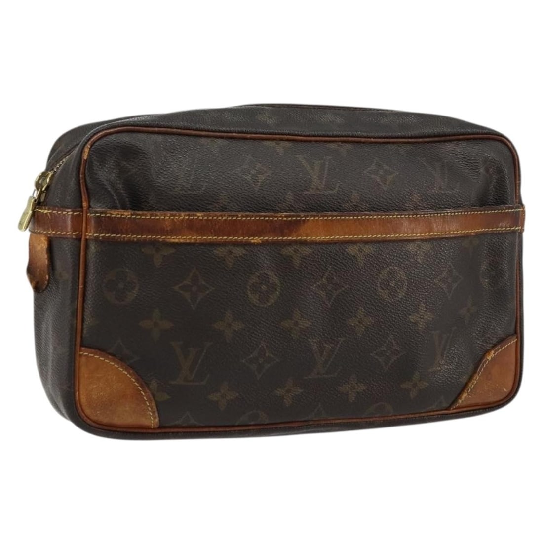 Louis Vuitton Monogram Canvas Compiegne 28 Clutch M51845: Louis Vuitton Monogram Canvas Compiegne 28 Clutch M51845 This Louis Vuitton Compiegne 28 clutch bag features the iconic Monogram Canvas exterior, crafted in France. The bag is designed for women and o