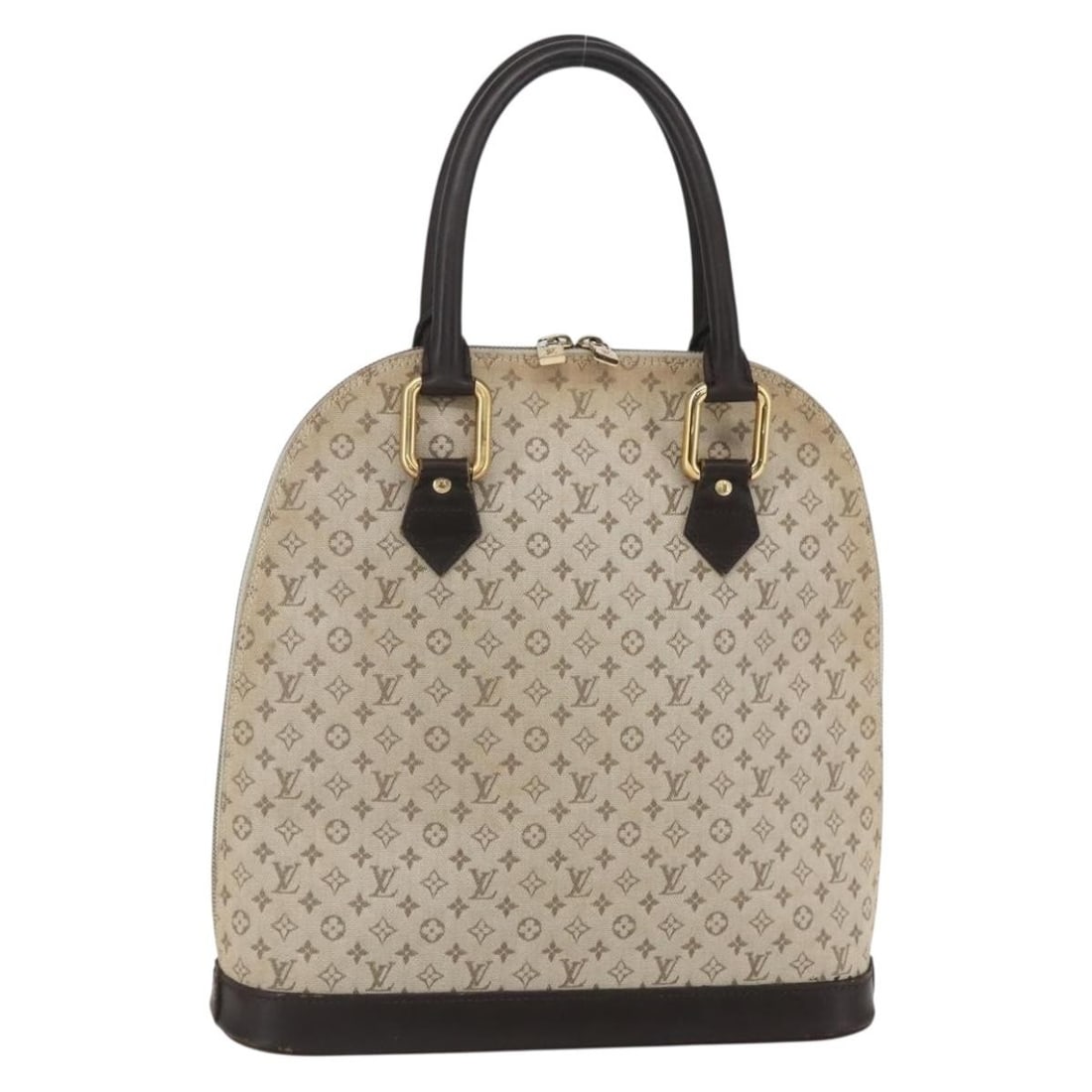 LOUIS VUITTON Monogram Mini Alma Haut Hand Bag Khaki M92203: LOUIS VUITTON Monogram Mini Alma Haut Hand Bag Khaki M92203 This authentic Louis Vuitton Monogram Mini Alma Haut Hand Bag in Khaki showcases a stylish and compact design, ideal for daily use. Crafted 