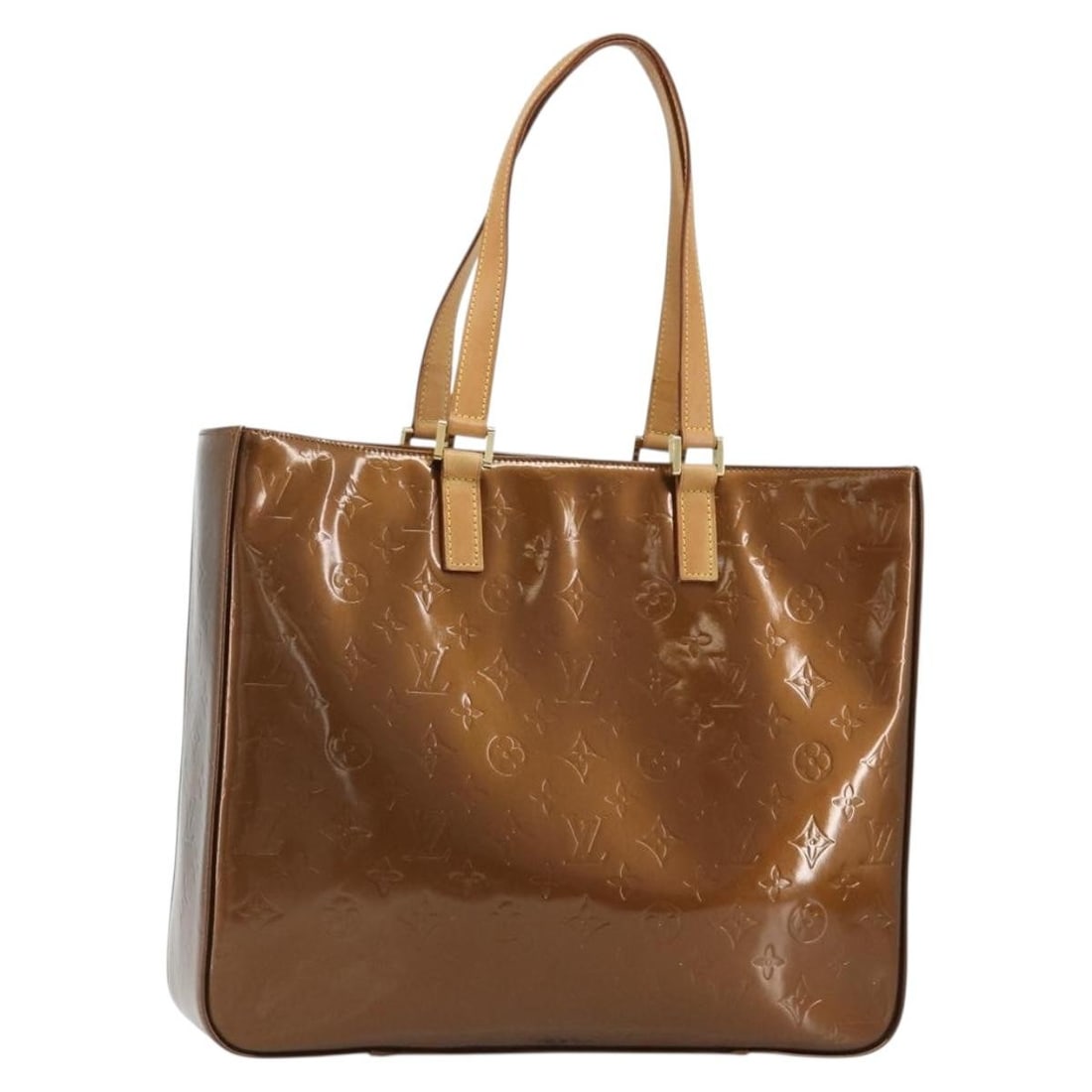 Louis Vuitton Columbus Tote in Bronze Monogram Vernis Patent Leather M91134: Louis Vuitton Columbus Tote in Bronze Monogram Vernis Patent Leather M91134 Louis Vuitton Monogram Vernis Columbus tote bag in bronze patent leather. This women's tote is made in Spain and is offered 