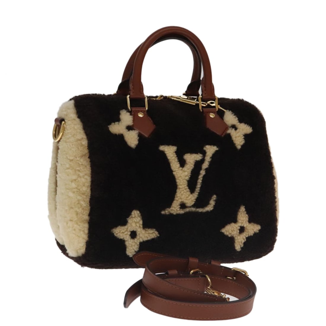 Louis Vuitton Teddy Monogram Canvas Speedy Bandouliere 25 Handbag With Strap: Louis Vuitton Teddy Monogram Canvas Speedy Bandouliere 25 Handbag With Strap This Louis Vuitton Monogram Teddy Speedy Bandouliere 25 Bag features the classic brown Monogram Canvas exterior and is desi