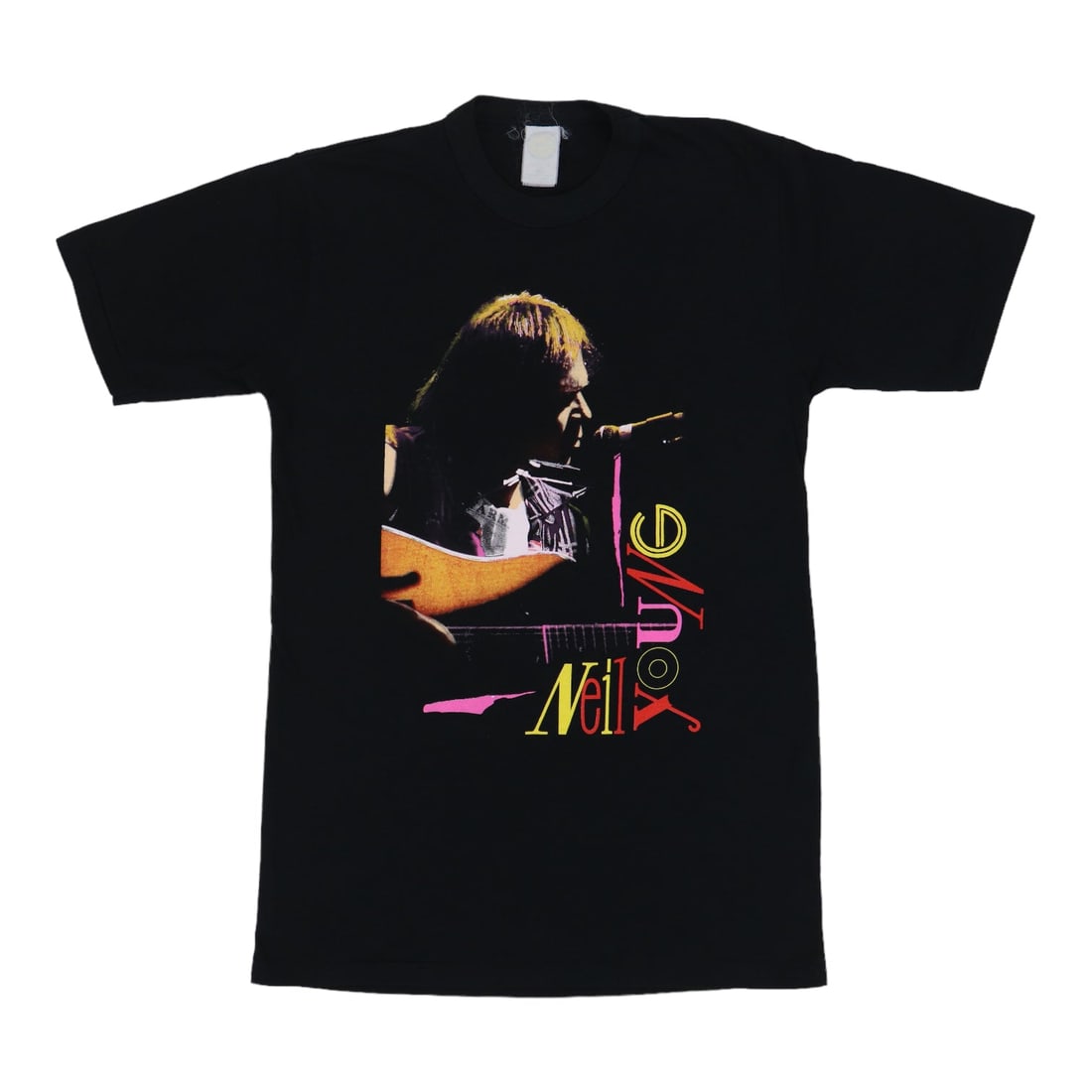 Vintage 1987 Neil Young Crazy Horse European Tour Black Shirt Size Large (1 of 5)