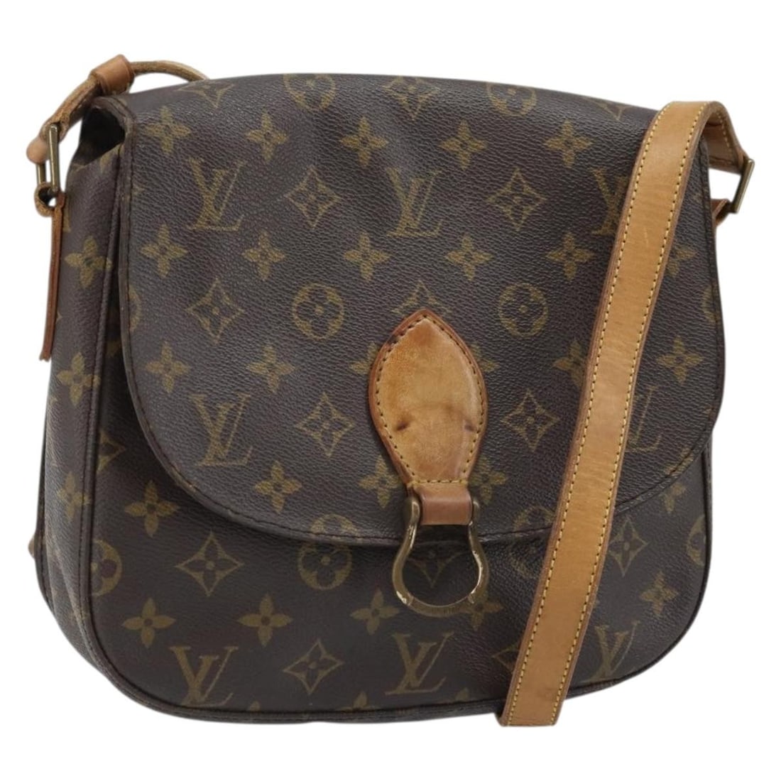 Louis Vuitton Saint Cloud GM Monogram Canvas Shoulder Bag M51242 France: Louis Vuitton Saint Cloud GM Monogram Canvas Shoulder Bag M51242 France This is a Louis Vuitton Monogram Saint Cloud GM Shoulder Bag crafted from monogram canvas. Designed for women, it features a spa