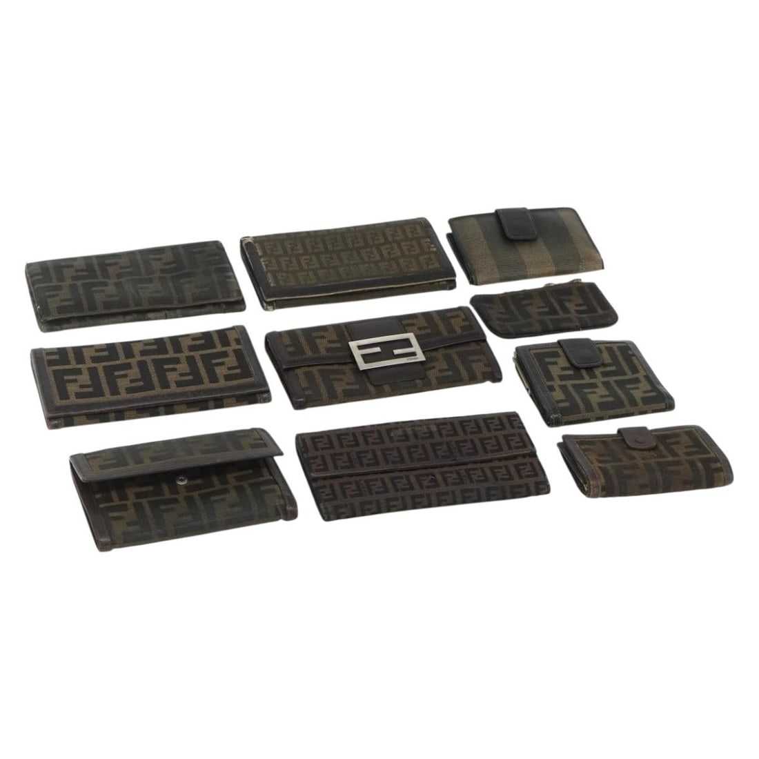 Fendi Zucca Canvas Women's Wallet Black Brown Italy (1 of 17)