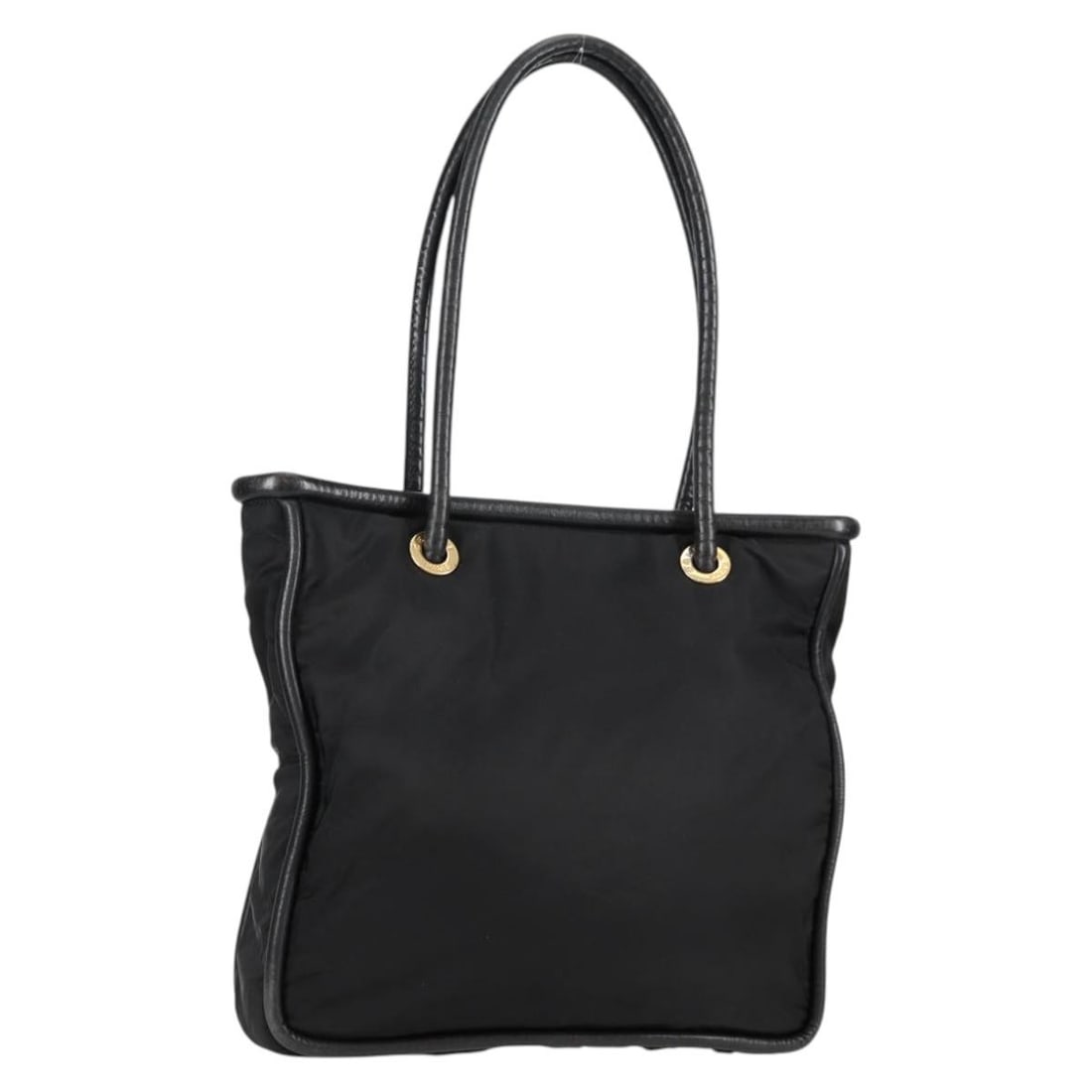 CELINE black gold nylon tote bag Italy 11.8 inch: CELINE black gold nylon tote bag Italy 11.8 inch This CELINE tote bag is crafted from black and gold nylon and was made in Italy. It features a spacious interior, dual top handles, and gold-tone accen
