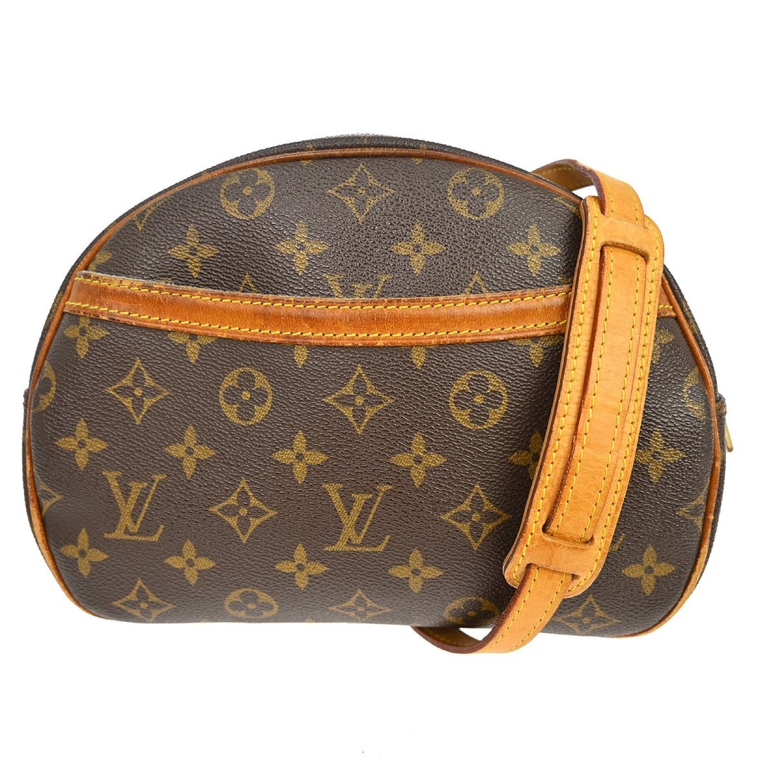 Louis Vuitton Blois Monogram Canvas Crossbody Bag M51221: Louis Vuitton Blois Monogram Canvas Crossbody Bag M51221 Vintage Louis Vuitton Blois crossbody bag in brown Monogram canvas and leather. This women's bag features a zip closure, adjustable crossbody s