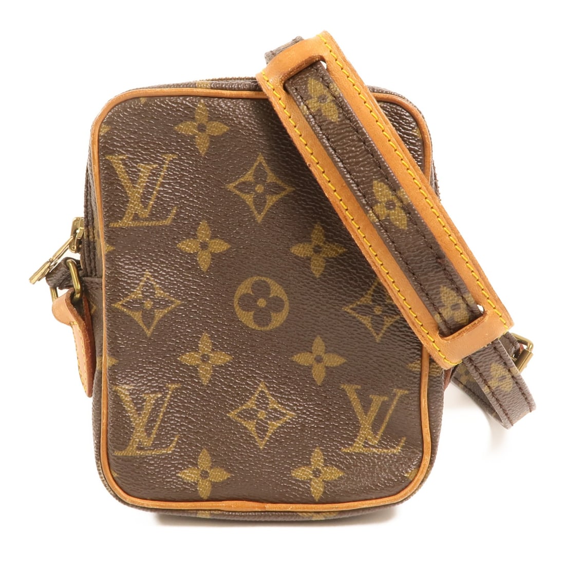 Louis Vuitton Danube Mini Monogram Brown Shoulder Bag with Gold Hardware (1 of 16)