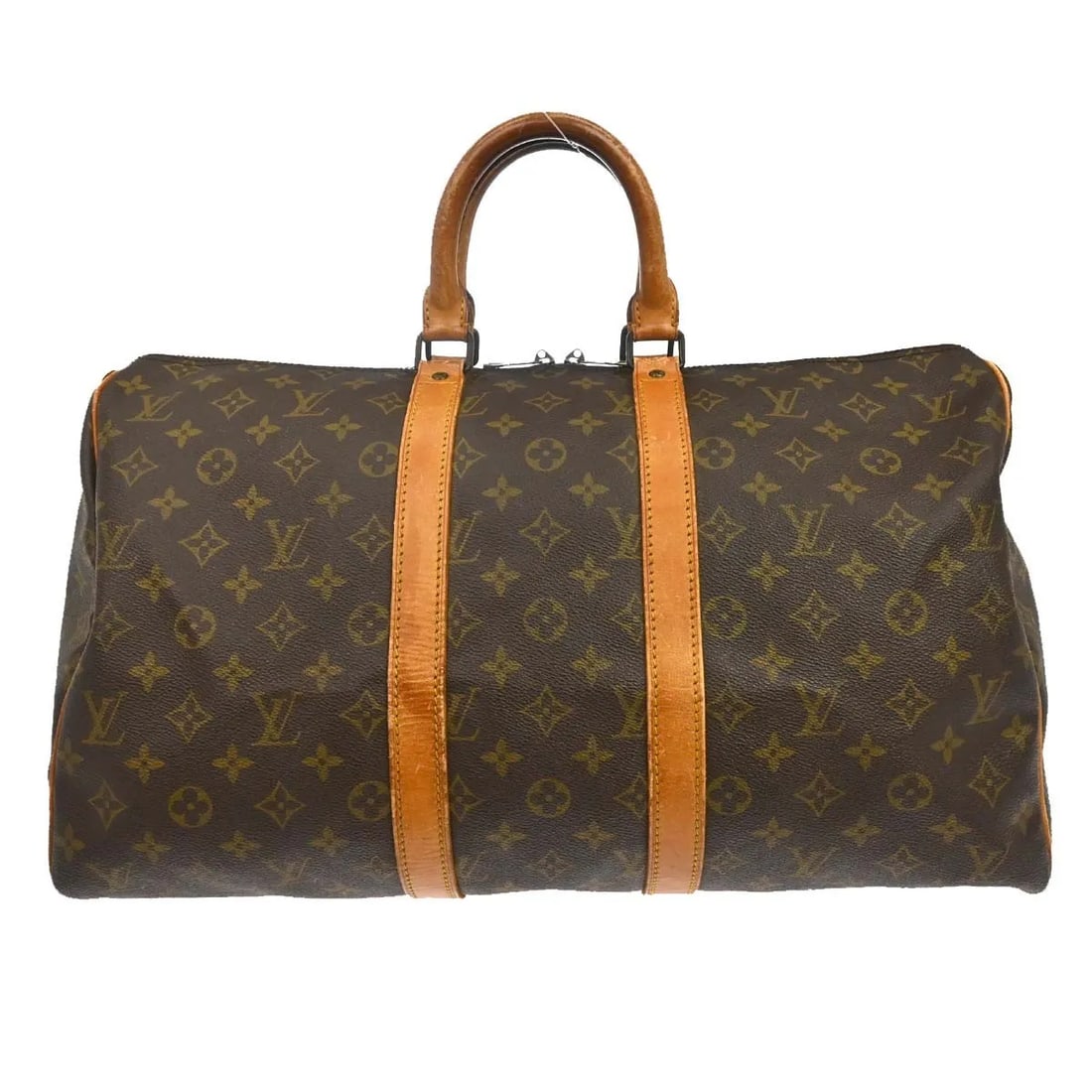 Louis Vuitton Keepall Brown Canvas Travel Bag: Louis Vuitton Keepall Brown Canvas Travel Bag Louis Vuitton Keepall in monogram canvas with a brown finish. This unisex travel bag is made in France and remains functional with no structural issues no