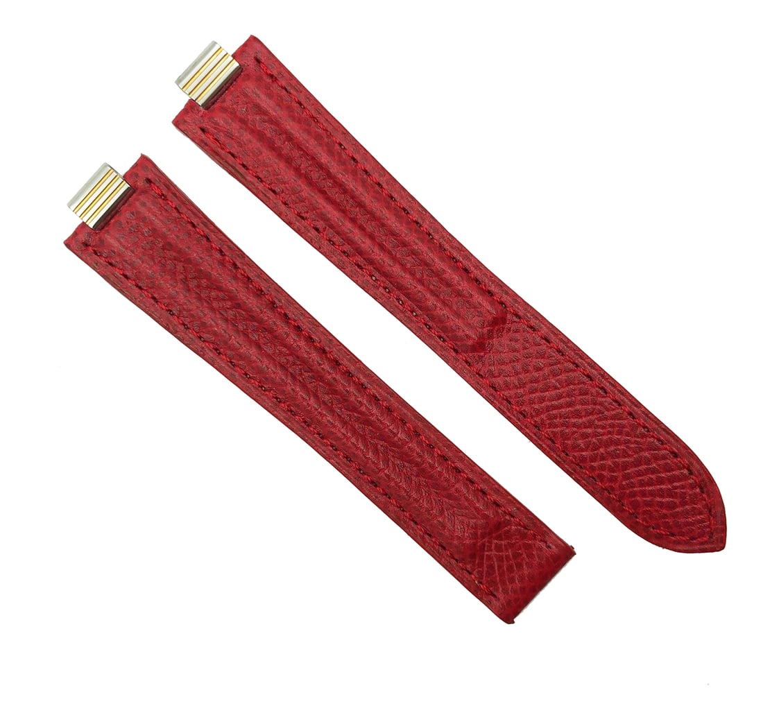 Cartier 8mm Red Lizard Leather Deployant Clasp Strap 5806A20ODLI: Cartier 8mm Red Lizard Leather Deployant Clasp Strap 5806A20ODLI Enhance your timepiece with this authentic Cartier 8mm red lizard leather strap, designed specifically for deployant clasps. This wrist