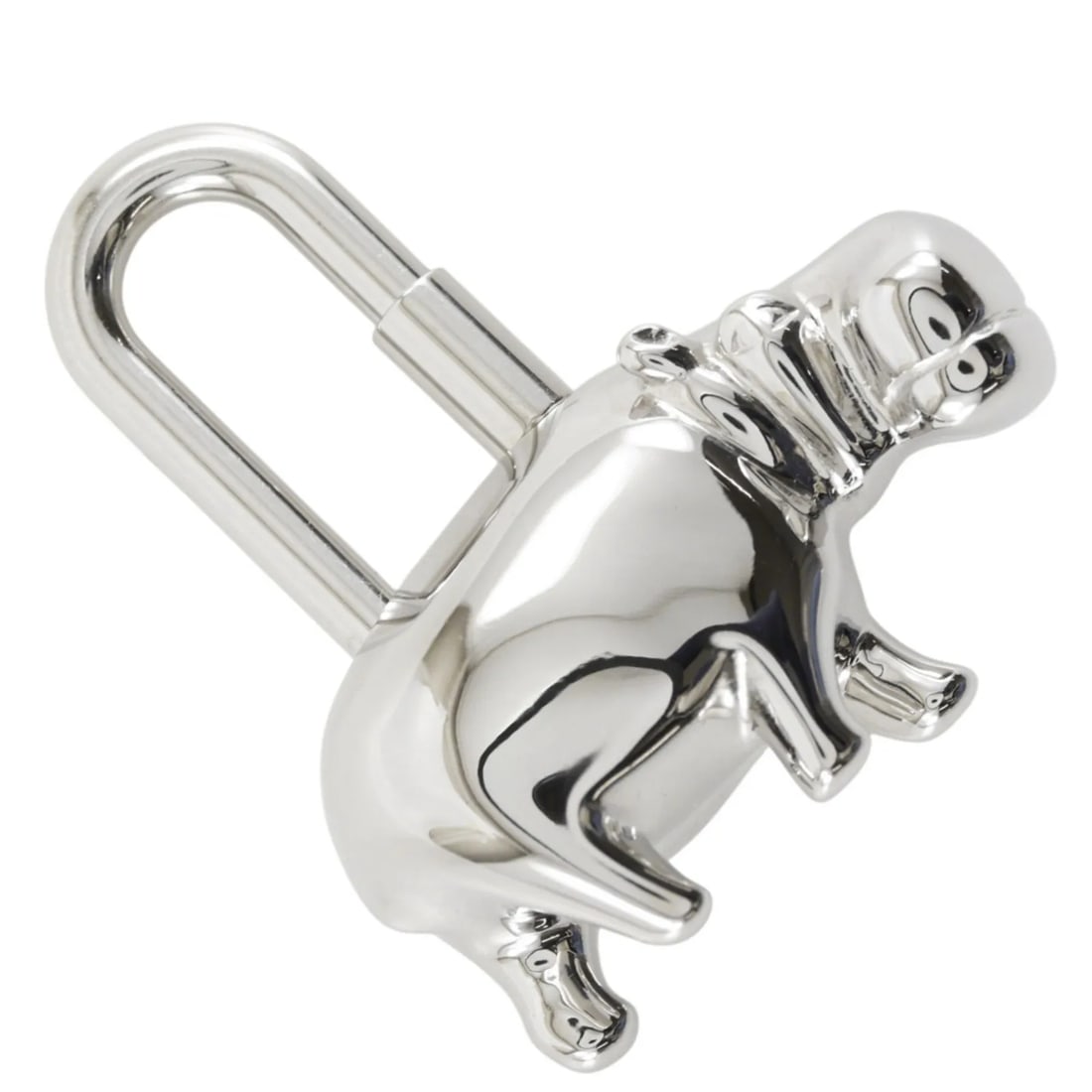 Hermes Cadena silver tone metal charm with box (1 of 11)