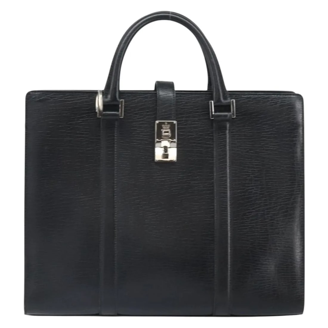Gucci Vintage Black Leather Handbag Made in Italy: Gucci Vintage Black Leather Handbag Made in Italy This vintage Gucci handbag is crafted from black leather and designed for women. It features metal fittings and multiple pockets, offering both style 