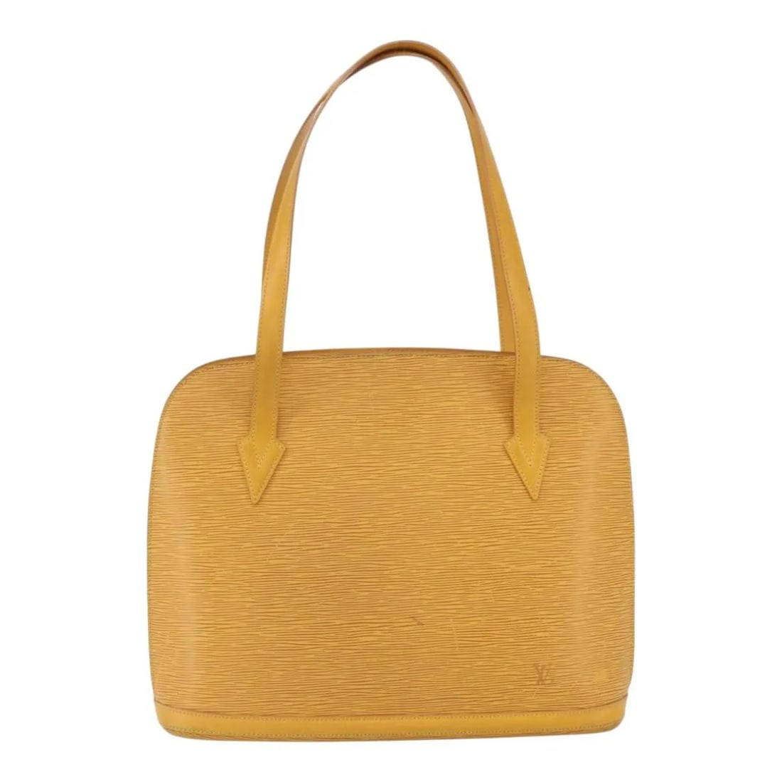 Louis Vuitton Lussac Yellow Epi Leather Handbag: Louis Vuitton Lussac Yellow Epi Leather Handbag The Louis Vuitton Lussac Handbag is crafted from yellow Epi leather and designed for women. Made in France, this handbag features a spacious interior an